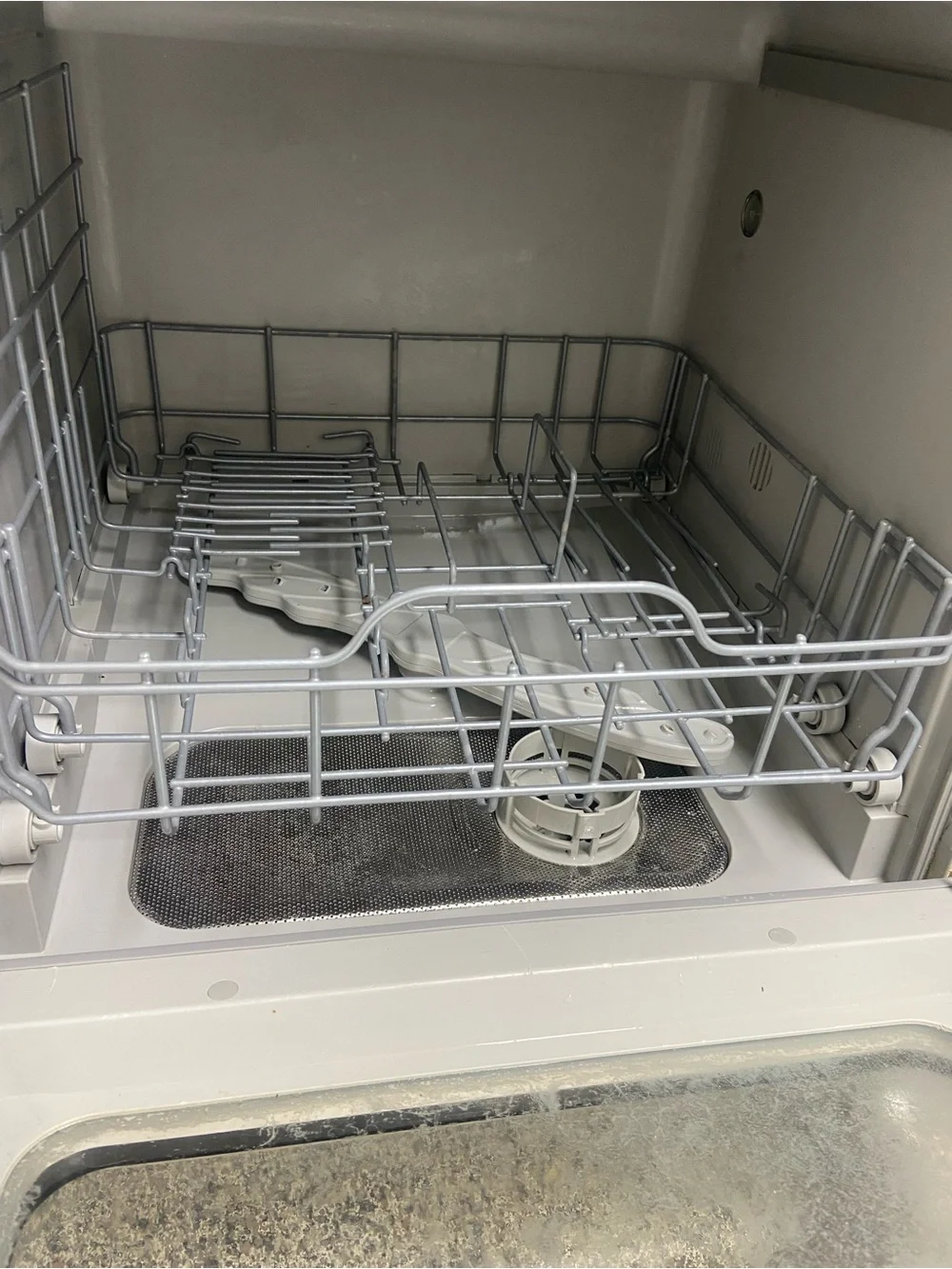 Compact Countertop Dishwasher in Black and White